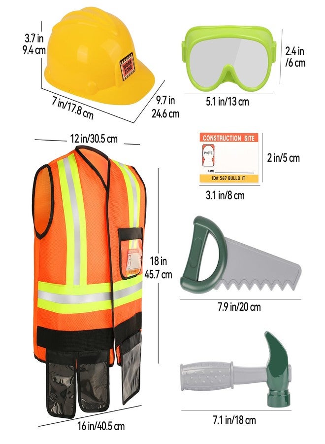 Liberry Kids Tool Set for Boys Girls 3-5 Years, Construction Worker Costume with Hat, Toddler Dress Up Toys for Birthday Gift - Image 5